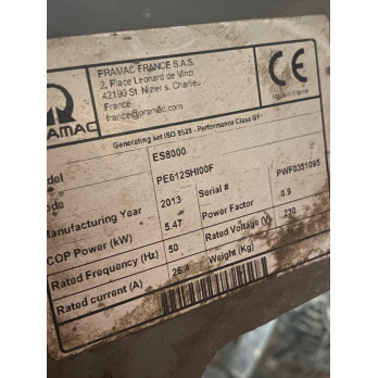 Groupe PRAMAC ES8000 2013