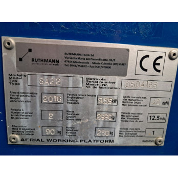 Nacelle araignée RUTHMANN BLUELIFT SA22