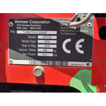 Trancheuse à chenilles VERMEER RTX150