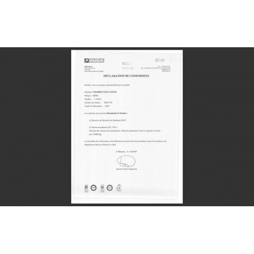 Chariot élévateur tout terrain Ausa C250H 4x2                                                                France compact