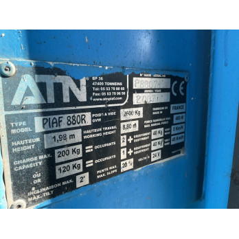 Nacelle ATN Piaf 880R- 2007 8m | France Compact